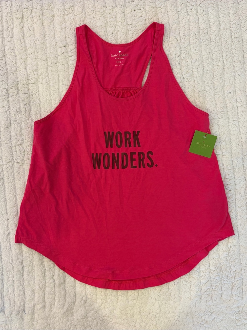 kate spade Hot Pink "Work Wonders" Racerback Tank